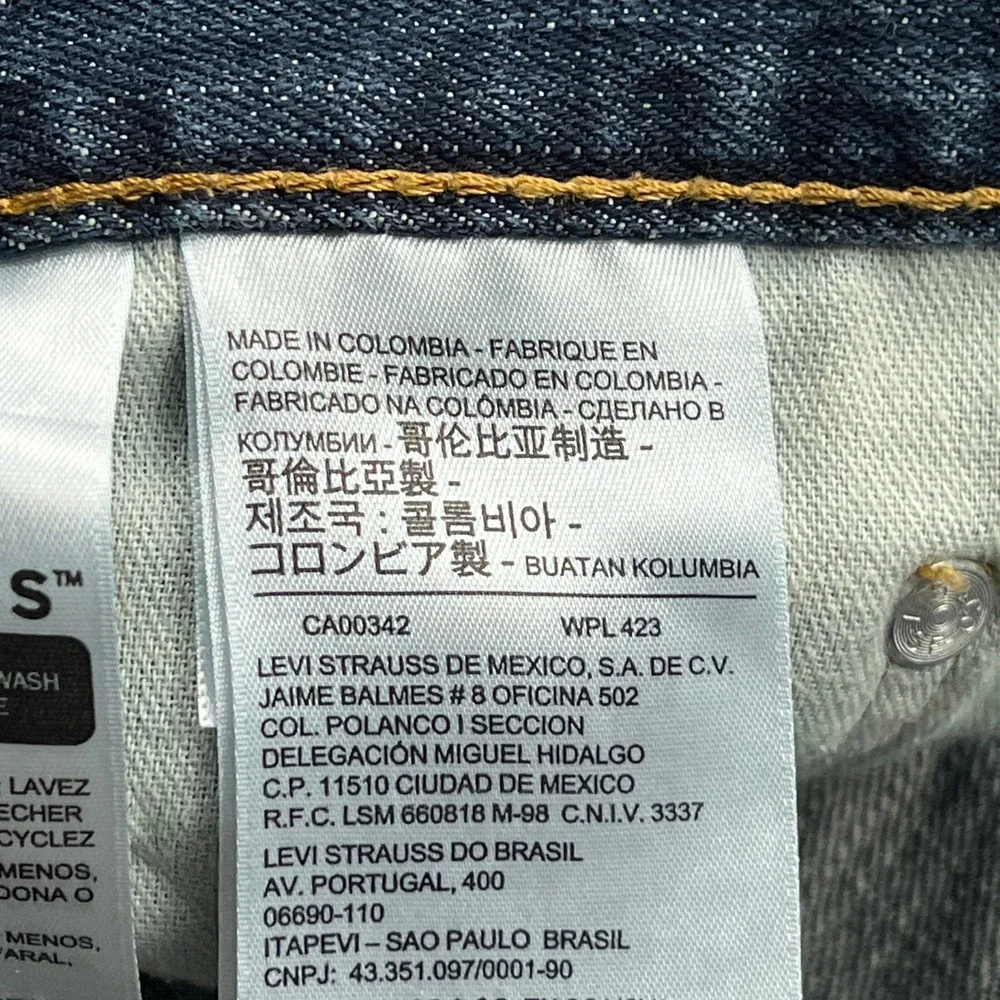 Levi's 569 Loose Straight Jeans Mens 38x34 Blue Dark Wash Denim Classic Baggy